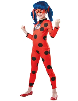 Карнавальний костюм сонечка для дівчаток Miraculous червоний, розмір 3–4 років (90–104 см)