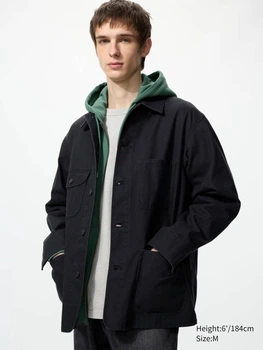 Джинсова куртка чоловіча Uniqlo 818927319 L Чорна (1161972897)