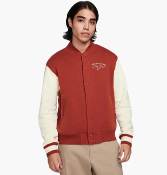 Бомбер чоловічий Nike Nsw Trend Varsity Jkt Flc Red M Червоний HF0676-832