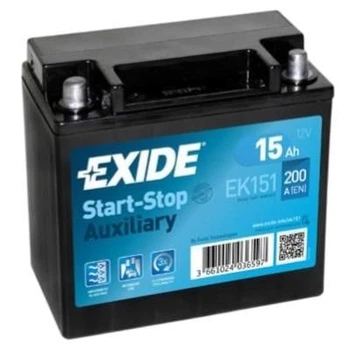 Автомобильный аккумулятор EXIDE 15Ah/200A/L+Start & Stop Auxiliary EXIDE (CN EK151)