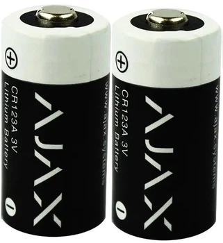 Батарейки Аякс CR123A 3V Lithium Для датчиков и сигнализаций Ajax, 2 шт. (ajax-2)