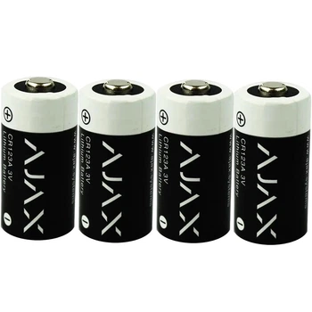 Батарейки AJAX CR123A 3V Lithium 1600mAh Аякс - для датчиков, сигнализаций, охранных систем (4 шт.) (ajax-4)