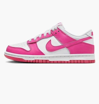 Кроссовки детские Nike Dunk Low Gs Pink/White 38.5 Білий FB9109-102