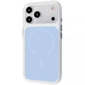 Чохол глянцевий з мікрофіброю всередині Proove Tint металеві кнопки Case with Magnetic Ring MagSafe iPhone 18 Pro Light Blue