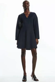 Сукня жіноча COS v-neck double-faced wool dress 1139208001 Eur 44 Синій