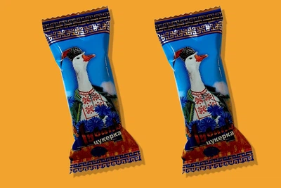 Цукерки "Чубань" зі смаком банану 1кг Goluba Sweets