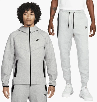 Спортивный костюм мужской Nike Tch Flc Fz Wr Grey S Серый FB7921-063__FB8002-063
