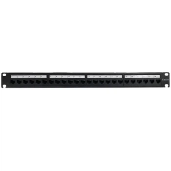 Патч-панель с организатором UTP CAT5e 24 порта 1U 19″