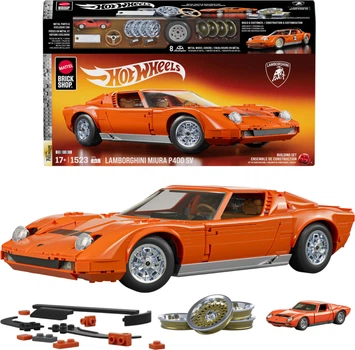 Колекційна машинка-конструктор Mattel Brick Shop Lamborghini ‘71 Miura P400 SV серії Premium (JHF61)