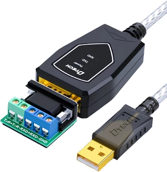 DTECH USB-RS422/RS485 послідовний кабель, COM-порт комп'ютера, сумісний з машиною обліку відвідуваності, сканером штрих-кодів, фотоелектричним ізоляційним перетворювачем, 0,5 метра DT-5019I