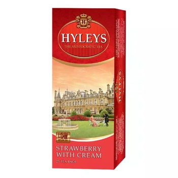 Чай Хейліс Hyleys чорний Полуниця з вершками (25 пакетиків)