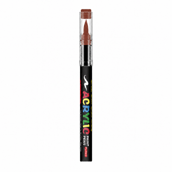 Акриловый маркер кистевой Flysea Soft Brush #620, 1 шт, на водной основе, для бумаги, ткани, дерева, стекла, керамики и пластика коричневый (afb1br)