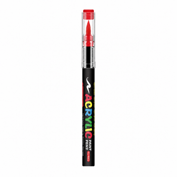 Акриловый маркер кистевой Flysea Soft Brush #605, 1 шт, на водной основе, для бумаги, ткани, дерева, стекла, керамики и пластика красный (afb1rd)