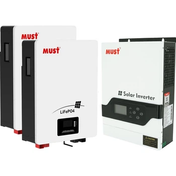Система хранения энергии Must PV18-3224 VPM ll Series 24V 3.2kW + 2 АКБ LP16-24100 5.1kWh (25.6V/100Ah/2560Wh) [176572]