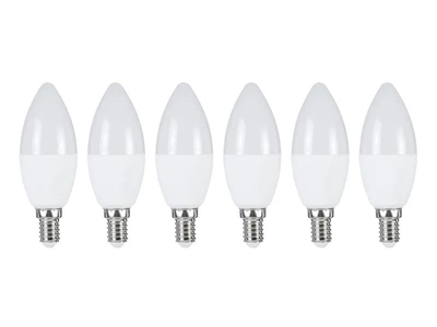Набор LED ламп LIVARNO home E14, 6 шт – свеча, 470 лм, теплый белый свет