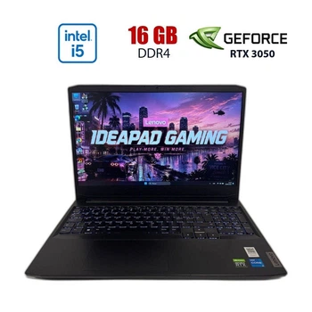 Игровой ноутбук Б-класс Lenovo IdeaPad Gaming 3 15IHU6 / 15.6" (1920x1080) IPS / Intel Core i5-11320H (4 (8) ядер по 2.5 - 4.5 GHz) / 16 GB DDR4 / 512 GB SSD M.2 NVMe / nVidia GeForce RTX 3050, 4 GB GDDR6, 128-bit / WebCam б/у
