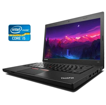 Ноутбук Б-класс Lenovo ThinkPad L450 / 14" (1366x768) TN / Intel Core i5-4300U (2 (4) ядра по 1.9 - 2.9 GHz) / 8 GB DDR3 / 240 GB SSD / Intel HD Graphics 4400 / WebCam б/у