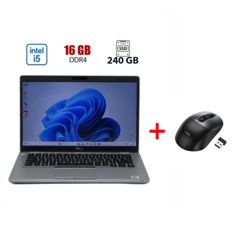 Ноутбук Б-класс Dell Latitude 5411 / 14" (1920x1080) IPS / Intel Core i5-10400H (4 (8) ядер по 2.6 - 4.6 GHz) / 16 GB DDR4 / 240 GB SSD / Intel UHD Graphics / WebCam б/у + Подарок Беспроводная мышь HOCO GM28