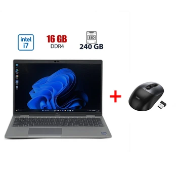 Ноутбук Dell Latitude 5530 / 15.6" (1920x1080) IPS / Intel Core i7-1270P (12 (16) ядер по 2.2 - 4.8 GHz) / 16 GB DDR4 / 240 GB SSD / Intel Iris Xe Graphics / WebCam б/в + Подарунок Бездротова миша HOCO GM28