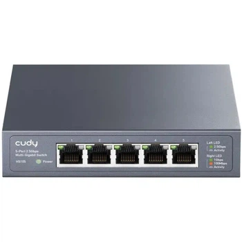 Комутатор Cudy HS105, 5 портовий 100/1000/2500Mbps, 2.5G Metal Switch (HS105)