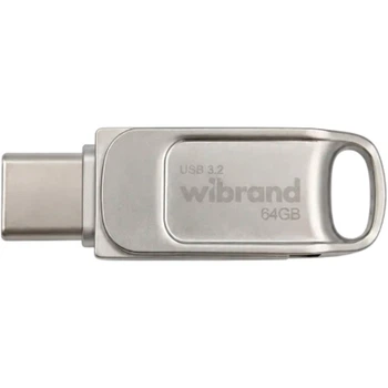 USB флеш накопитель Wibrand 64GB Bee Silver USB 3.2/Type-C (WI3.2TC/BE64TC039S)