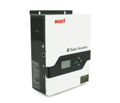 Гiбрiдний ДБЖ MUST PV18-1512VPM, 1500W, 12V, ток заряда 10/20А, 160-275V, MPPT (60А, 15-145 Vdc)
