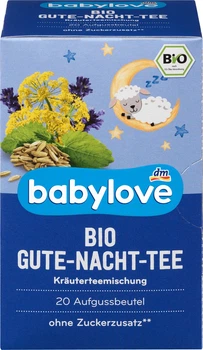 Детский чай органический чай на ночь с 5-го месяца babylove, 35 г