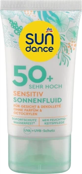 Сонцезахисний флюїд для обличчя Sensitive SPF 50+ SUNDANCE, 50 мл