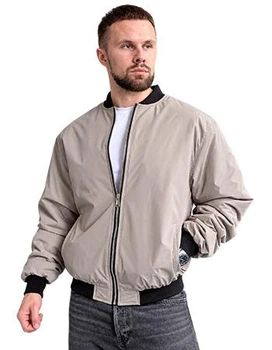 Мужской демисезонный бомбер Top Clothes M Бежевый К-1608