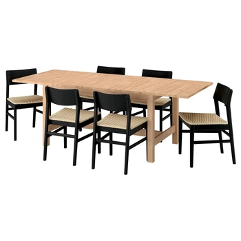 Стіл і 6 стільців ІКЕА KARSKÄR / SKANSNÄS 160/220x90 см (s49629075)
