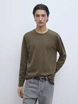 Чоловічий светр Massimo Dutti L зелений