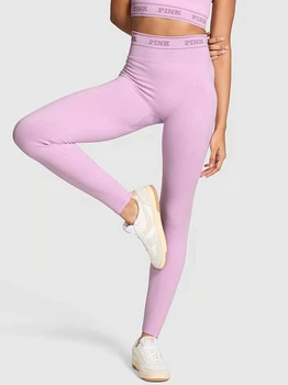 Спортивные леггинсы для фитнеса высокие женские Victoria's Secret 175735842 M Сиреневые (1162060068)