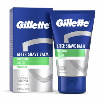 Бальзам после бритья Gillette Smoothing With Aloe Sensitive с алоэ вера, 100 мл