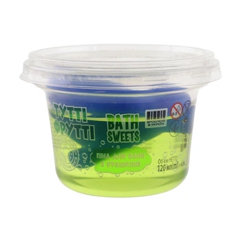 Пена для ванны Аква Шайн Bath Sweets Тутти Фрутти з сюрпризом 120 г