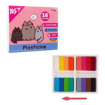 Пластилін Yes 16 кольорів 320г Pusheen