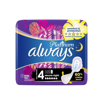 Прокладки гигиенические Always Platinum Безопасная Ночь Single 5 шт