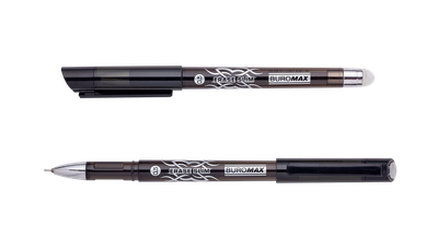 Ручка гелева пиши-стирай BUROMAX Erase Slim 0,5 mm Чорна (BM.8300-02)