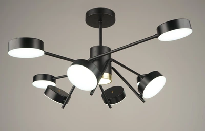 Люстра светодиодная акриловая Sirius B N4182/8 112W BK