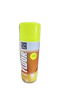 Аерозольна фарба Belife Fluor Paint 400 мл флуоресцентна жовта (1005)