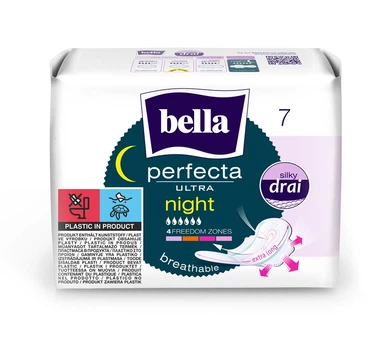 Прокладки Белла Перфекта Ultra Night silky drai 7 шт