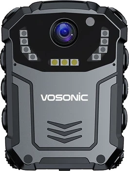 Нательная видеокамера VOSONIC D6-E для сотрудников правоохранительных органов, разрешение 1440p, инфракрасное ночное видение, стробоскоп, портативная видео- и аудиозапись, 64 ГБ