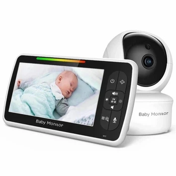 Видеоняня Baby Monitor с видеонаблюдением , двусторонней связью веб-камера , с датчиком звука и ночным видением + ЖК дисплей SM650B (VK01)