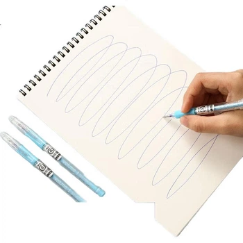 M&G Stationery, стираемая гелевая ручка, простая ручка с откидным колпачком и наконечником типа «пуля», чернила кристально-голубого цвета 0,5 мм, термофрикционная, для учеников начальной школы, 12 ручек в коробке AKP61115B2