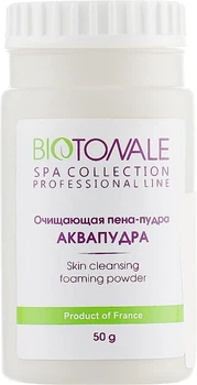 Пінна пудра для очищення обличчя Аквапудра з алое та амінокислотами Biotonale 50 г