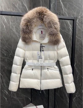 Женская куртка Moncler белого цвета в размере S артикул 59004