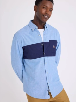 Рубашка хлопковая мужская U.S. Polo Assn 11H0446-WK00A(Light Blue) M Голубая (786662712795)