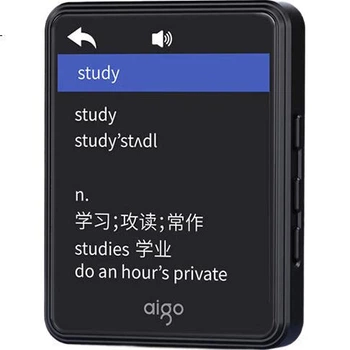 Портативний музичний плеєр Aigo MP3/MP4 з 2,4-дюймовим Bluetooth-динаміком, функцією словника та електронної книги, репетитор для вивчення англійської мови для студентів, 325-32 ГБ