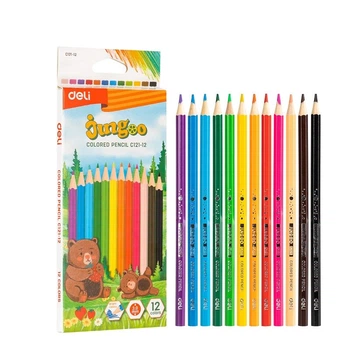 Карандаши цветные Deli EC121-12 Jungoo 12 цветов