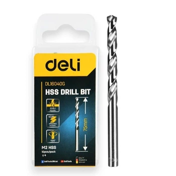Сверло Hss D4 мм Deli EDL16040G
