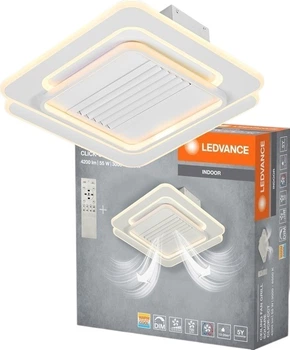 Світильник люстра з вентилятором LEDVANCE Square 55 W CCT White